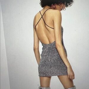 For Love And Lemons Silver Backless Dress